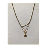 Jewels By Noor- 3 layered disc necklace