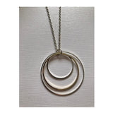 Jewels By Noor- 3 ring silver necklace