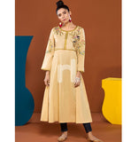 Nishat Linen- PS19-112 Yellow Textured Embroidered Stitched Shirt - 1PC by Nishat Linen priced at #price# | Bagallery Deals