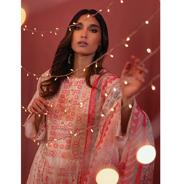 Zellbury- Embroidered Self Jacquard Shirt, Organza Dupatta & Cambric Trouser	, ZWULCE322037