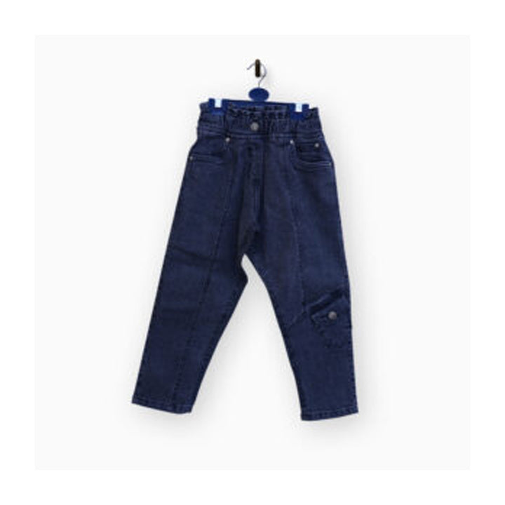 Kid Polo- Baggie Pant with knee pocket - Grey