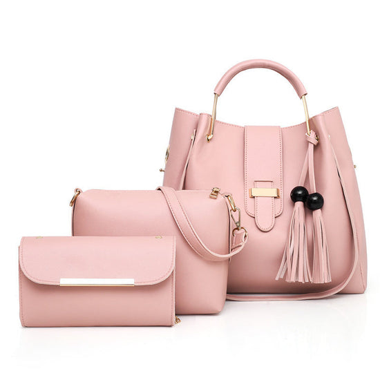 BagX- Alexa Pink 3 Pieces Handbag