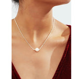 Shein- Faux Pearl Pendant Necklace