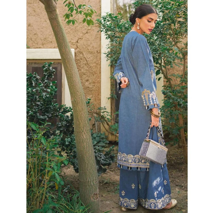 Zellbury- Embroidered Dobby Khaddar Shirt, Embroidered Dobby Khaddar Trouser WUW21E20167