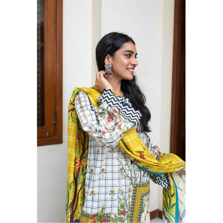 Zellbury- Digital Printed Light Khaddar Shirt & Light Khaddar Dupatta WUW21X20096