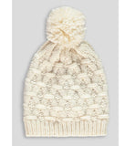 Matalan- Cream Knitted Bobble Hat