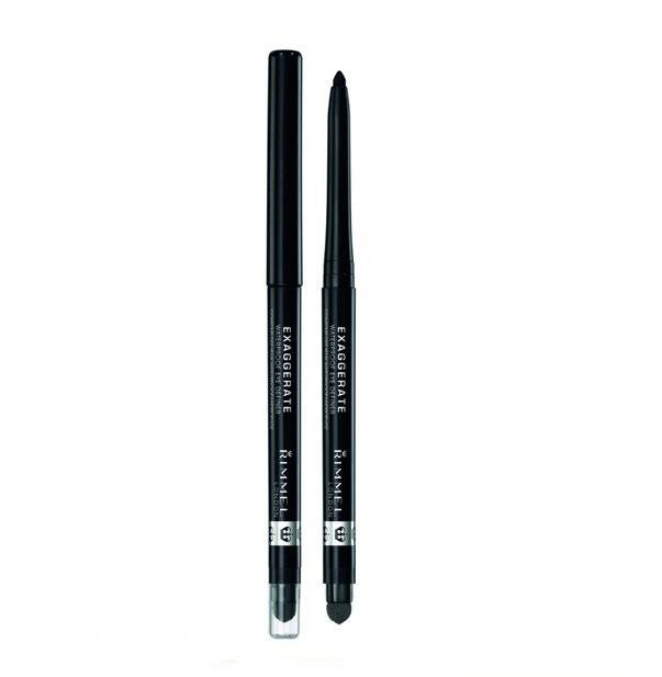 Rimmel- Exaggerate Waterproof Eye Definer, 262 Blackest Black, a charcoal black shade