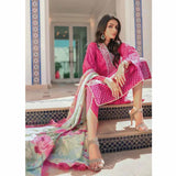 Hemline By Mushq- Embroidered Lawn Suits Unstitched 3 Piece MQ22SS HM22-07B- Rasberry Sorbet