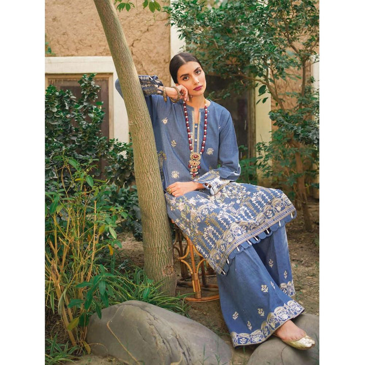 Zellbury- Embroidered Dobby Khaddar Shirt, Embroidered Dobby Khaddar Trouser WUW21E20167