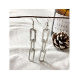 Dama Rusa- Silver Long Tassel Vintage Chain Type Earrings for Women- TM-E-34-Sr