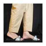 Zardi- Plain Trouser Pant - Cotton - Beige - ZT116