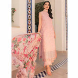 Hemline By Mushq- Embroidered Lawn Suits Unstitched 3 Piece MQ22SS HM22-07A- Rose Clair