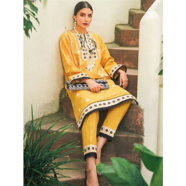 Zellbury- Embroidered Dobby Khaddar Shirt, Embroidered Dobby Khaddar Trouser WUW21E20169