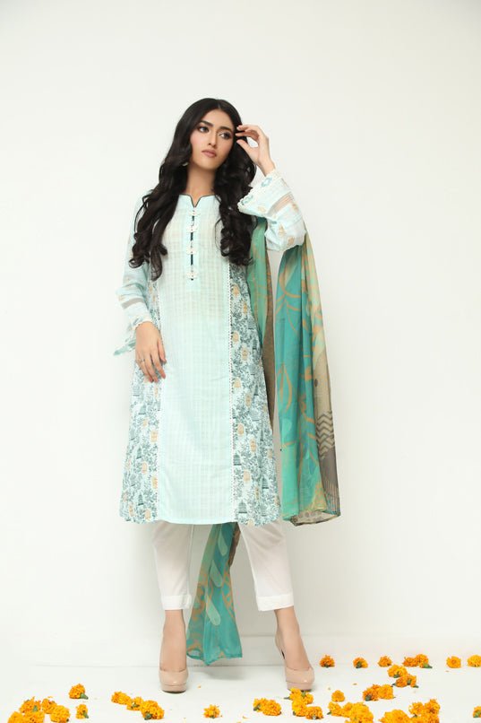 Sheep Sarah Orchid Screen Printed Shirt With Dupatta