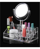 Makeup Organizer- Acrylic Lipstick Cosmetic Organizer With Mirror