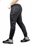 Flush Fashion - Men's Joggers Workout Pants for Gym Running and Bodybuilding Athletic Black