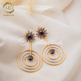 Medallion Dusk- Circular Elegance Earrings