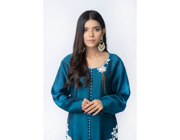 Sana Noor- Aminent Blue 3 piece suit