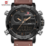 Naviforce- 9134 BYBN Luxury mens sports watches in wristwatches Quartz Digital Waterproof