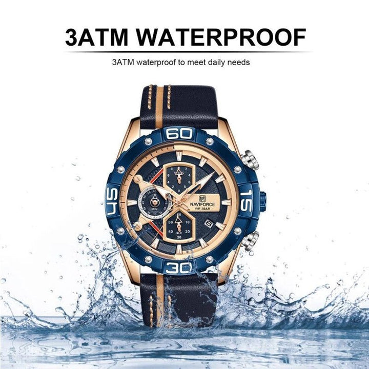 Naviforce- NF8018 stylish made in china men watch superior japan movement waterproof Chronograph sports date display watch design