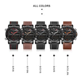 Naviforce- 9134 BYBN Luxury mens sports watches in wristwatches Quartz Digital Waterproof