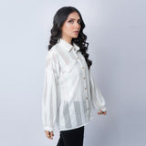 VYBE -White Patterned Top