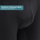 Flush Fashion - Mens Underwear Boxer Briefs With Pouch Comfort Flex Stretch Tagless Cotton Black