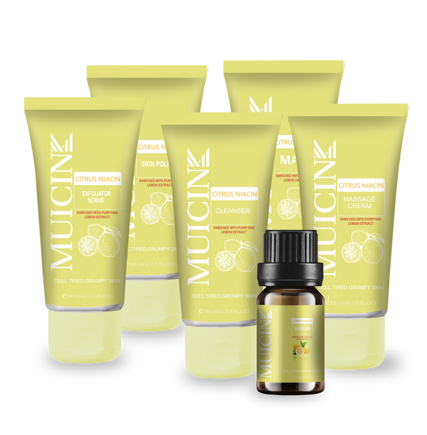 MUICIN - Citron Niacin Glow & Blow Facial Kit - 6 Steps