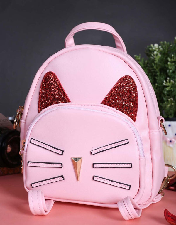 RangooN - Light Pink Cat Face Mini Backpack