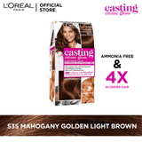LOreal Paris- Casting Creme Gloss 535 Mahogany Golden Light Brown Hair Color