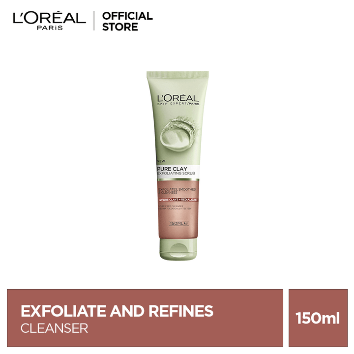 L'Oreal Paris Pure Clay Red Algae Exfoliating Face Wash Red 150 ml