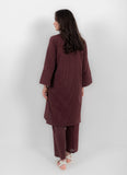 VYBE- Basic Co-Ord-Opal Maroon