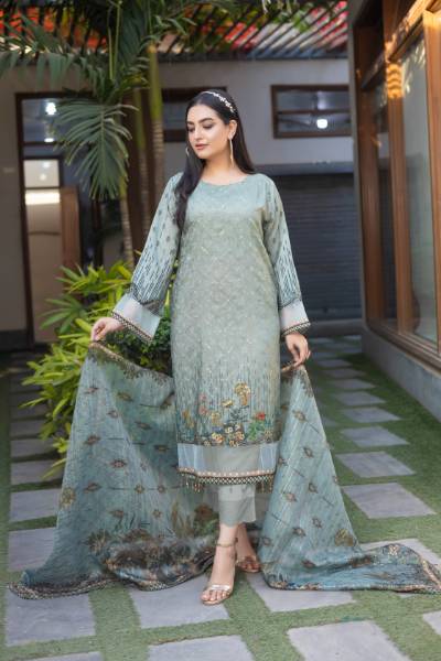 Maya Digital Printed Sequins Chikankari viscose with Digital Printed fancy Sequins Duppata MAY-006