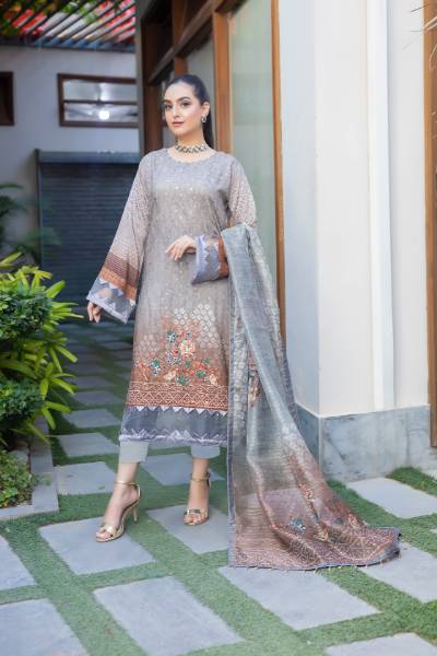 Maya Digital Printed Sequins Chikankari viscose with Digital Printed fancy Sequins Duppata MAY-009