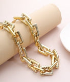Shein- Wholesale fashion heavy chain necklace jewelry bead chain necklace