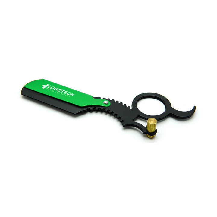 Logotech- Green Straight Razor- RZ-003