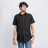 VYBE -Casual Shirt Half Sleeve-Black