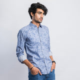 VYBE -Casual Shirt - Blue Flowers