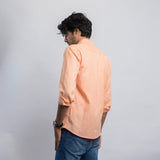 VYBE- Casual Solid Shirt- Peach