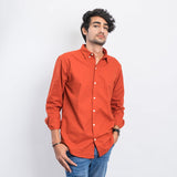 VYBE- Casual Solid Shirt- Rust