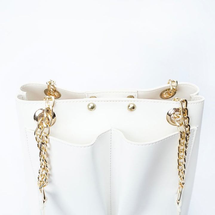 VYBE- Chain Shoulder Bag- White