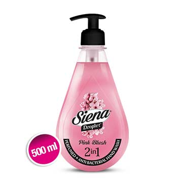 SIENA- Droplet Perfumed + Antibacterial Hand Wash  Pink Blush  500ml by Hilal Care priced at #price# | Bagallery Deals