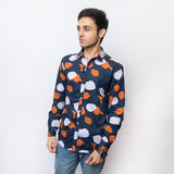 VYBE-Casual Shirt-Navy Flower