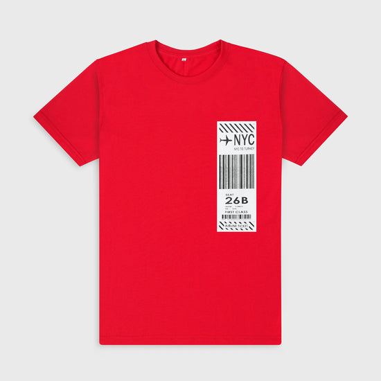 VYBE- Nyc Crew Neck Tee- Red