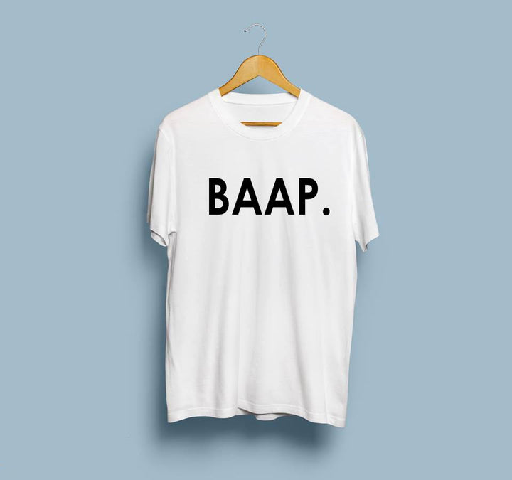 Wf Store- BAAP. Printed Half Sleeves Tee - White