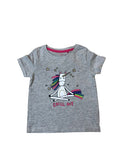 Kids creation Grey Next Branded Unicorn T-shirt for Girls