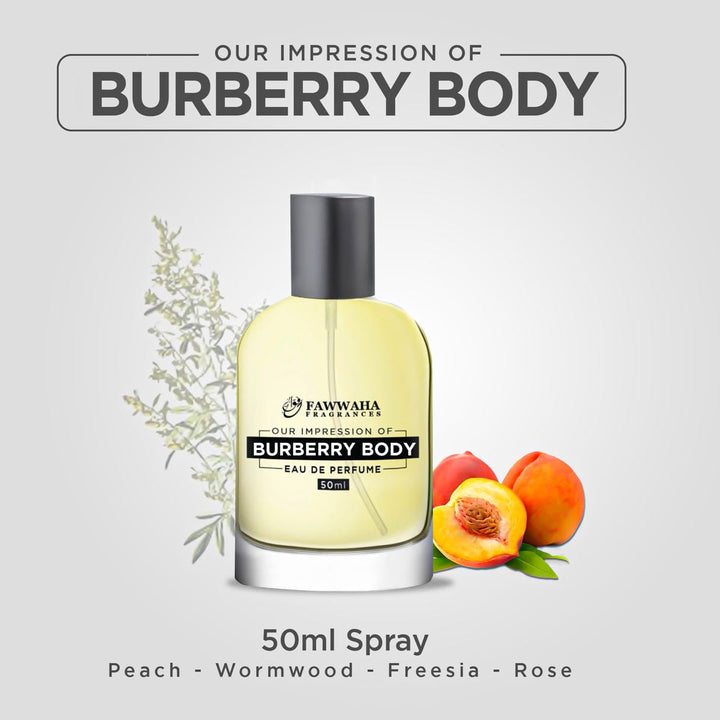 Fawwaha Fragrances- Our Impression Of Burberry Body, 50 ml (Spray Form)