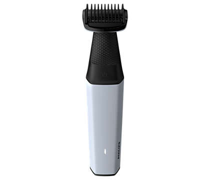 Philips Body groom with foil shaver, 40 min runtime, 8h direct charge, 3mm bi-directional trimming comb, grey color, small closed box