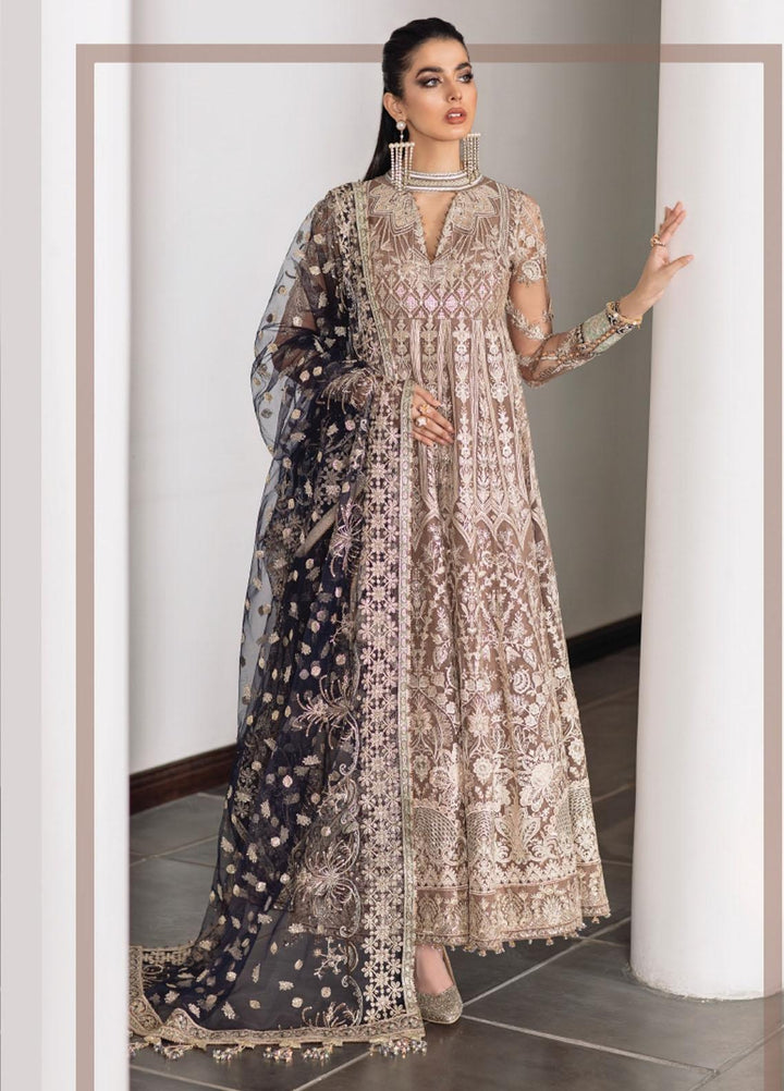 Baroque- Embroidered Net Suits Unstitched 3 Piece- EC-07