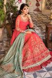 Maria B- Unstitched MBROIDERED - Salmon Pink and Feroza (BD-2402)